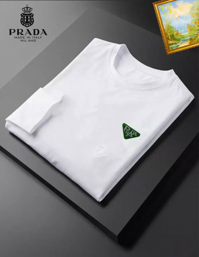 prada t-shirt manches longues pour unisexe s_12764042